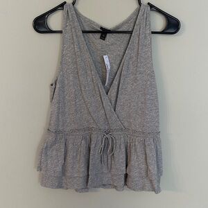 J. Crew Light Gray Wrap Tank Top